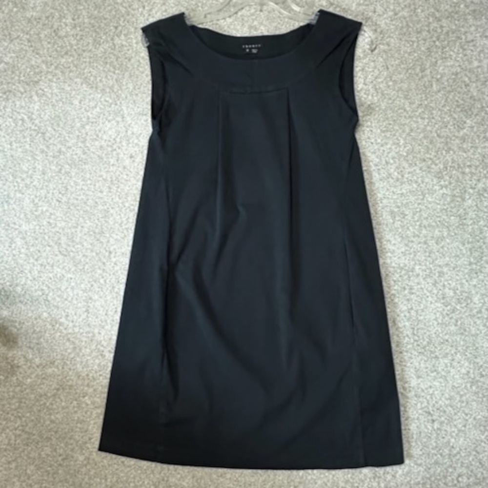 Theory Little Black Dress Sleeveless Sheath A-Line Knee Length Unlined Size 0